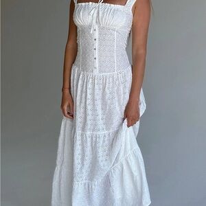 Frankies Bikinis- Christabelle Eyelet Maxi Dress